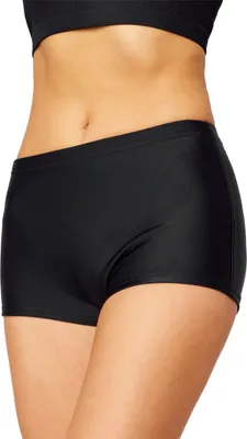 Produktbild von Merry Style Damen Badeshorts Bikinihose Bademode Badehose Bikini Unterteil Schwimmshorts L23L1 (Schwarz (9240), 42)