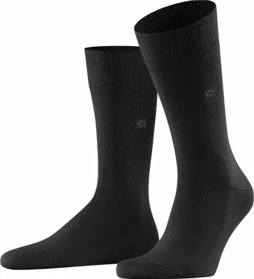 Produktbild von Burlington Herren Socken Leeds M So Baumwolle Wolle einfarbig 1 Paar, Schwarz Bl
