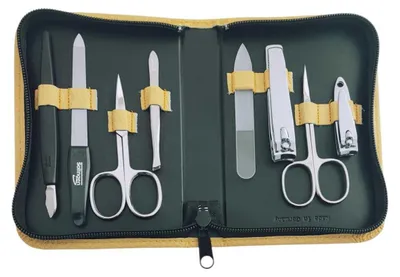 Produktbild von 8-teiliges Maniküre-Set Echtleder Etui · Solingen Instrumente · Germany Gelb