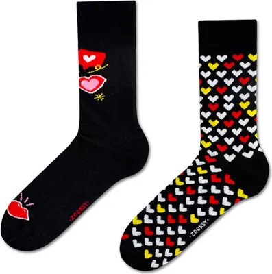 Produktbild von Herrensocken "Liebe", Größe 41-46, bunte Socken mit lustigem Muster