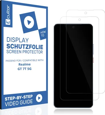 Produktbild von 2x 3D Schutzfolie für Realme GT 7T 5G Display Folie Flexibel Full Cover