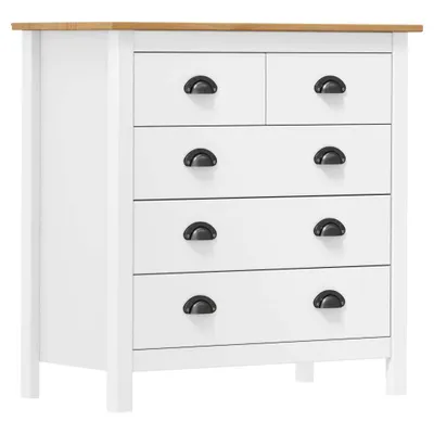 Zdjęcie produktu dla vidaXL Kredens Hill biały 79x40x80 cm lite drewno sosnowe