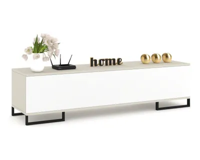 Produktbild von TV-Lowboard Fernsehschrank SIMPLY STEHEND Cashmere/Weiß Matt 140cm