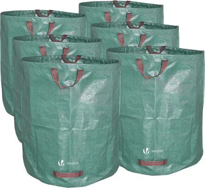 Produktbild von Famanu Gartenabfalltasche 272 Liter - Set von 6 selbststehenden, faltbaren Gartenabfallsäcken