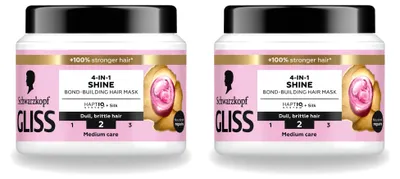 Image de 2 masques capillaires Gliss Liquid Silk 4-en-1 - 400 ml - Pack avantage - 2 pièces