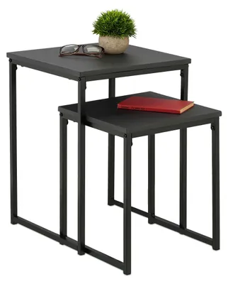 Immagine prodotto di Set di 2 eleganti tavolini da caffè dal design moderno e nero