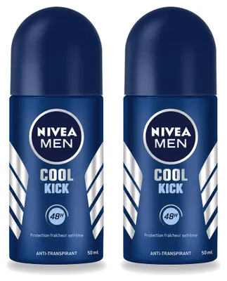 Obrázek produktu pro 2 x antiperspirant NIVEA MEN Cool Kick, roller, 50 ml - výhodná balení - 2 kusy