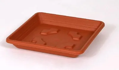 Zdjęcie produktu dla Miska pod doniczkę QUADRATO 12x12cm terakota