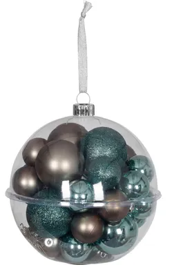 Image de Boules d'arbre de Noël 4-6cm Set de 30 décorations d'arbre Boules d'arbre de Noël vertes