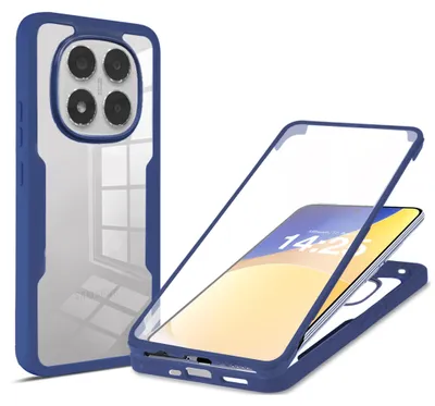 Produktbild von 360 Grad Rundum Schutz Handyhülle für Xiaomi Redmi Note 14 Pro 5G / Pro+ 5G Full Cover Vollschutz Case Farbe: Blau