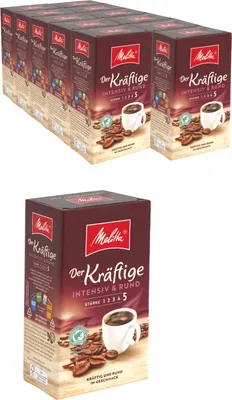 Produktbild von MELITTA Filterkaffee Der Kräftige gemahlener Röstkaffee 12x500g intensiv rund