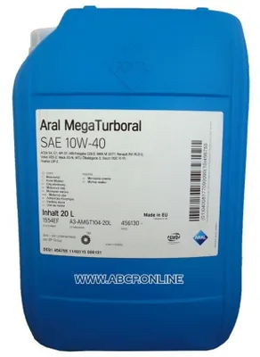 Produktbild von ARAL MegaTurboral für 10W-40 20 Liter Motoröl Motorenöl Teilsynthetisch CUMMINS CES 20077 CUMMINS CES 20078 DDC DFS 93K215 DQC III-18 228.5 Mack EO-N