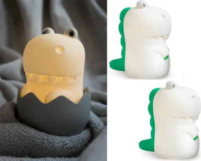 Produktbild von LED Nachtlicht & Kinderzimmerlampe Stilllicht dimmbar, Dinosaurier USB aufladbar