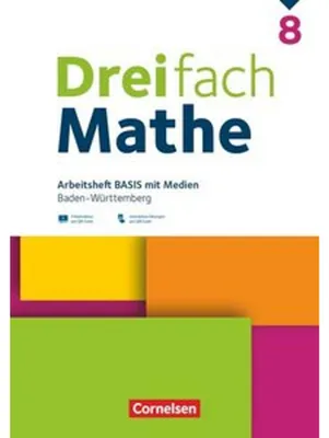 Immagine prodotto di Dreifach Mathe 8. Schuljahr - Baden-Württemberg - Basis - Arbeitsheft mit Medien und Lösungen