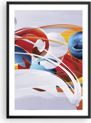Produktbild von Gerahmtes Poster - Schwarzer Rahmen - Abstraktion modern - 50x70 cm - Wand Bild - Wanddeko - Wandbilder - Kunstposter - Wandposter - Bilderrahmen - Bilder - Kunstdruck - Wandbild - P2BPA50x70-3529