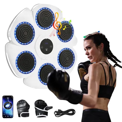 Obrázok produktu pre Inteligentné boxerské rukavice, pripojenie cez Bluetooth, 9 tréningových režimov, biele