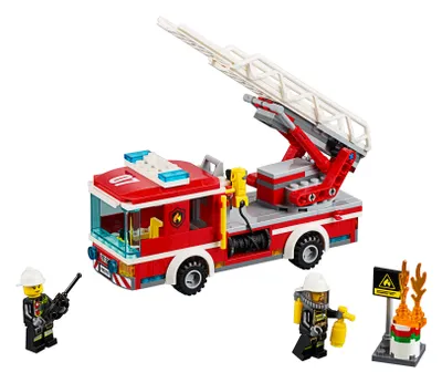 Produktbild von LEGO® City Feuerwehrfahrzeug mit fahrbarer Leiter 60107