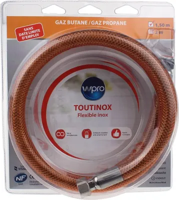 Image de WPRO TBE150 Tuyau à gaz 1,50 m