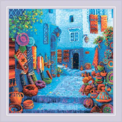 Obrázek produktu pro Sada pro výšivku křížkem Riolis "Barvy Maroka", rozměr 40x40 cm