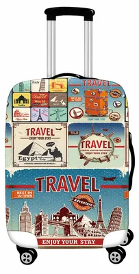 Imagen del producto de Funda elástica para maleta, de 45,7 a 81,3 cm, resistente al polvo y a los arañazos, ideal para equipaje de viaje