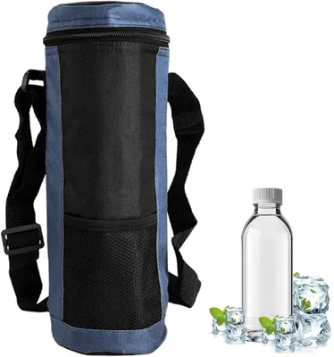 Immagine prodotto di Borsa per bottiglie, impermeabile, imbottita, adatta per bottiglie da 1,5 litri, ideale per bottiglie di vino