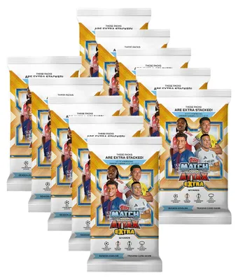 Zdjęcie produktu dla Topps – Karty kolekcjonerskie Match Attax Liga Mistrzów 2025/26 EXTRA – 10 paczek