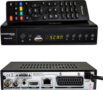Produktbild von Golden Media Mania 818 DVB-T2 Full HD, H.265 / HEVC, FTA Receiver HD Receiver PV