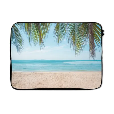 Produktbild von MuchoWow® Laptop Hülle 13 Zoll Strand - Palme - Thailand Laptoptasche - Laptophülle - Sleeve - Rundumschutz