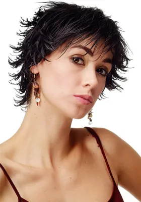 Produktbild von WIG ME UP Damenperücke Kurzhaar Schwarz Wet Look Modell: DW140