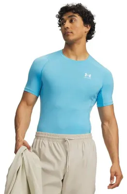 Produktbild von Under Armour Heatgear Armour Comp Kurzarm-t-shirt Blau L / Regular Mann Blau L