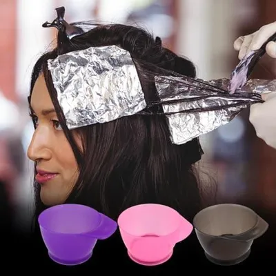 Produktbild von Verdickte Haarfärbeschalen aus Kunststoff für den Heimgebrauch mit Griff, für selbstgemachte Haarfarbe und den Salon, 3 Stück