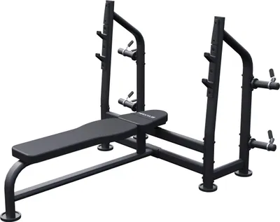 Produktbild von MAXXUS Hantelbank - Gepolstert, Flach, bis 390 kg, Sicherheitsablage - Multifunktion Trainingsbank, Drückerbank, Flachbank, Fitnessbank, Kraftstation