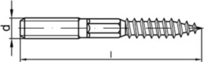 Produktbild von Reyher Stockschrauben A 2 Typ 23E M 8x140 A 2 881499200080140 (50 Stück)