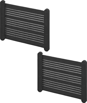 Produktbild von 2 x Ablagenetz Ablagefach M elastisch 31 x 26,5 cm + Kunststoffhalterung + Schrauben Wohnwagen Wohnmobil Camping