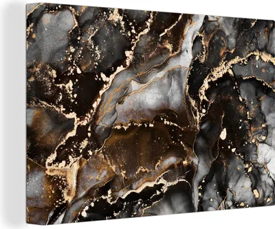 Obrázok produktu pre OneMillionCanvasses® - Obrazy na plátne - 140x90 cm, Mramor - Zlato - Trblietky -  Nástenná umelecká tlač Nástenná dekorácia - Fotografia na plátne - Obraz na drevenom ráme