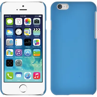 Produktbild von PhoneNatic Case kompatibel mit Apple iPhone 6s / 6 - Hülle hellblau gummiert Hard-case + 2 Schutzfolien