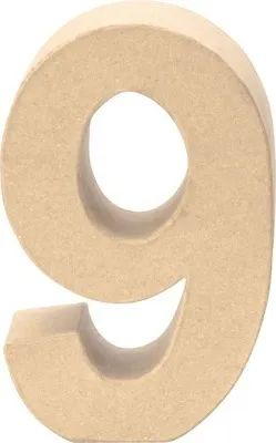 Produktbild von Glorex Papp-Zahl 9 17,5 x 5,5 cm