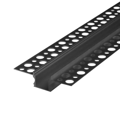 Produktbild von MasterLED LED-Aluprofil Trockenbau 12 mm 2 m Schwarz eloxiert für LED-Streifen
