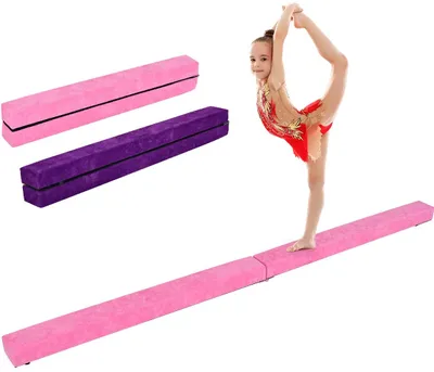Produktbild von GOPLUS 210cm Schwebebalken faltbar Turnen Balken Gymnastikbalken Training Balance Beam Rosa