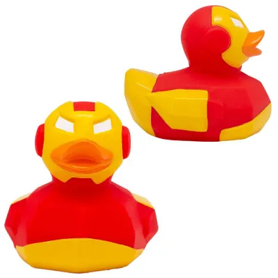 Immagine prodotto di Van der Meulen - Giocattolo per il bagno a forma di anatra, colore rosso, in gomma