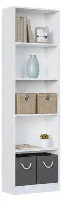 Produktbild von Bücherregal - Weiße Bibliothek 25x52x180h cm