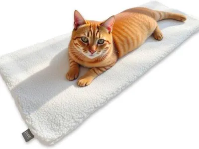Produktbild von Selbstwärmendes Katzenbett für Fensterbank weich
