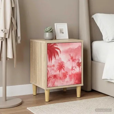 Image de vidaXL Table de chevet AACHEN, en bois imitation chêne Sonoma, 36 x 33 x 50 cm