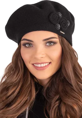 Produktbild von Vivisence damen baskenmütze eleganter wintermütze warm und gemütlich kopfbedeckung an winter und herbst warm dick strickmütze, klassisch mütze für frauen, hergestellt in der eu, schwarz, einheitsgröße