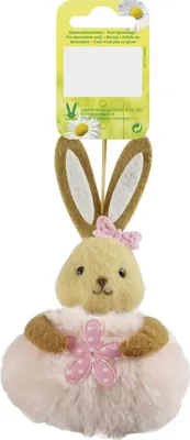 Produktbild von Dekohänger Plüsch Hase 12 x 6 cm rosa