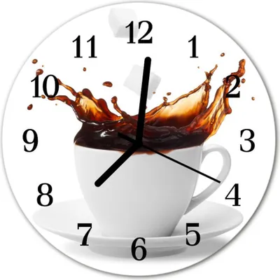 Immagine prodotto di Orologio da parete in vetro per cucina, vetro vero, 30 cm, bianco
