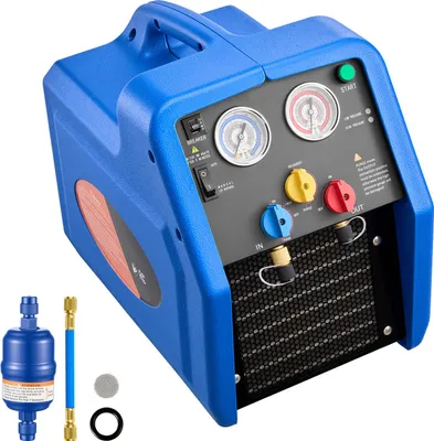 Produktbild von SucceBuy Tragbares Kältemittel-Rückgewinnungsgerät, 220V/50Hz, 1450 U/min, 3/4 PS, Einzylinder-System für Kältemittel A1 & A2L, geeignet für KFZ- und Hausklimaanlagen