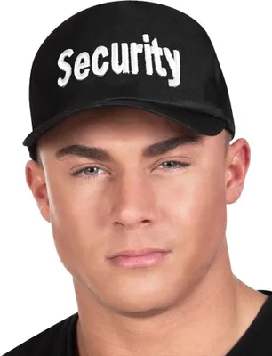 Produktbild von Security Mütze für Erwachsene, Basecap mit Aufdruck Hut für Faschingskostüme