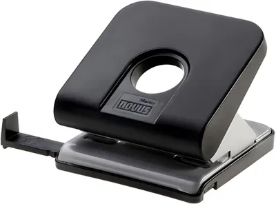 Immagine prodotto di Perforatore per ufficio Novus Master nero/grigio, con guida di arresto