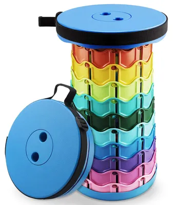 Immagine prodotto di Omgoods - Bastone da passeggio telescopico - Pieghevole e regolabile da 6,5 a 45 cm, portata massima 180 kg